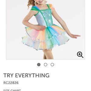 Try Everything Rainbow Kids Costume size LC